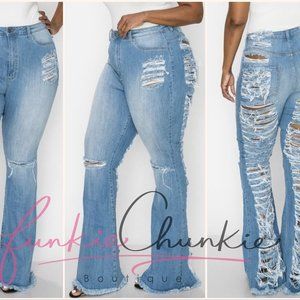 Distressed Plus Size Jeans